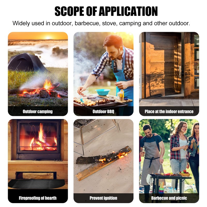 Spark Protection Plate: Fireplace Floor Plate for Fireplace 50 x