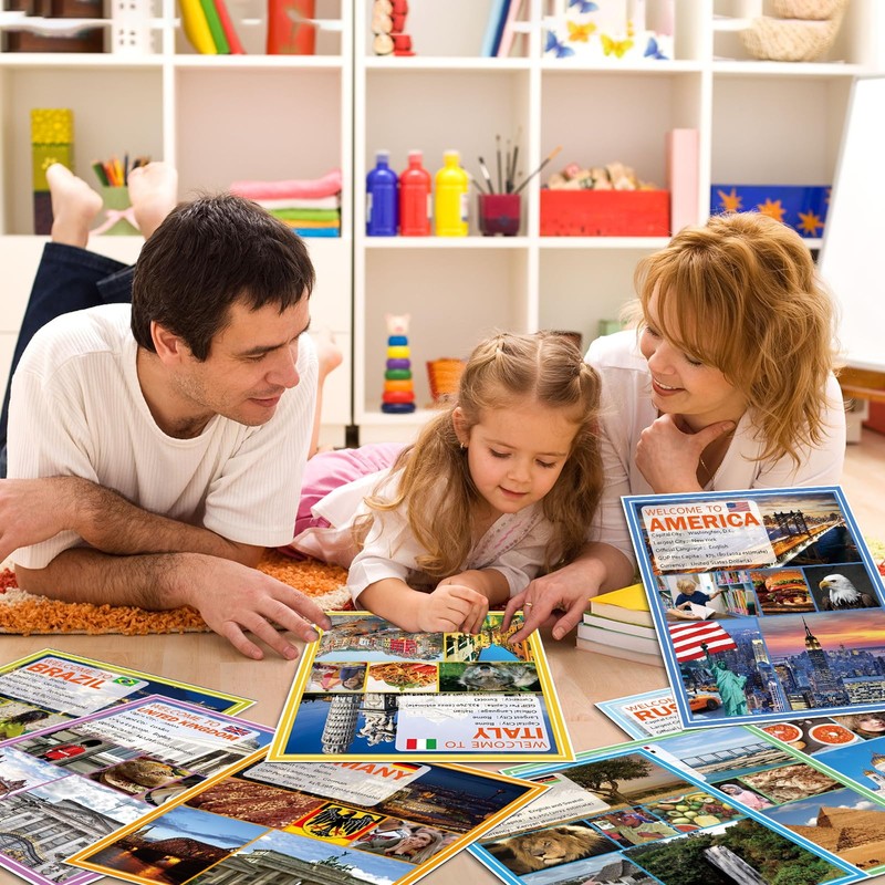 12 Pcs Cultures Around The World Posters Multicultural and Diversity