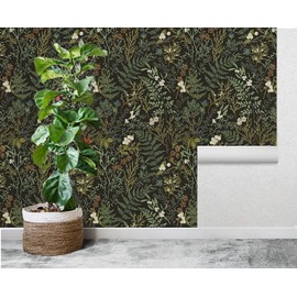 WY-BSO Drawer Liner for Kitchen Cabinets,Vinyl Film Decorative Shelf Liner for Bedroom Dresser Sticker (Dark Green, 17.3 inch x 118 inch)