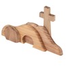 Easter Scene Decoration Handcrafted Wooden Empty Tomb Cross Decoration for