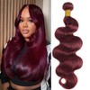 99J Burgundy Human Hair Bundles Body Wave 20 Inch 12A