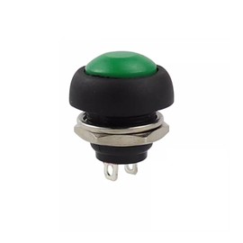10 x Push Button Round Button 12 mm DIY Pressure Switch AC 1.5 A/230 V 12 V Non-Momentary Button Green