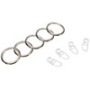 GARDINIA Curtain Rings for Curtain Rods with Diameter 16 mm