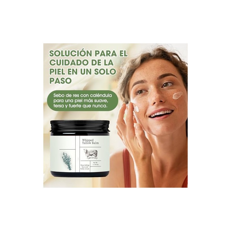 2PCS Cebo de Res para La Cara, Crema de Calendula