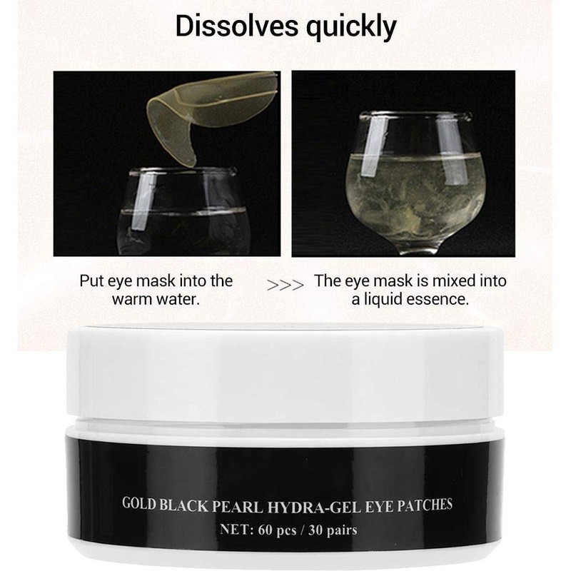 Sonew 60 Piece Eye Pads, Black Pearl Essence Moisture Eye