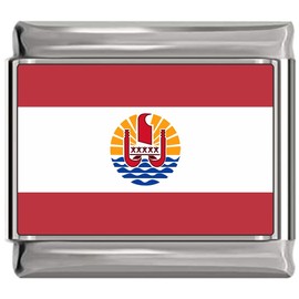 NewCharms French Polynesia Flag Italian Charm Bracelet Jewelry Link