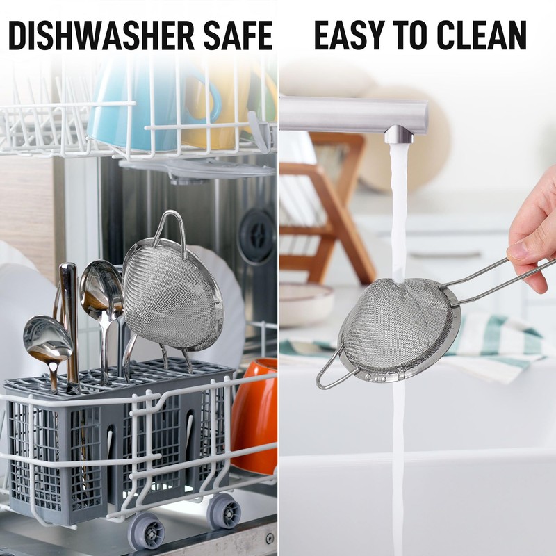 Zulay Kitchen 304 Stainless Steel Fine Mesh Strainer For Kitchen