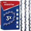 GARLAVIE Set of 3 Chainsaw Chains 10 cm - 1/4