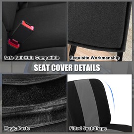 SAPUBK Custom-fit Front Seat Covers Replacement for John Deere XUV 835/865, Driver and Passenger Knitted Fabric Composite Soft Foam Lining Airmesh Breathable Seat Cover