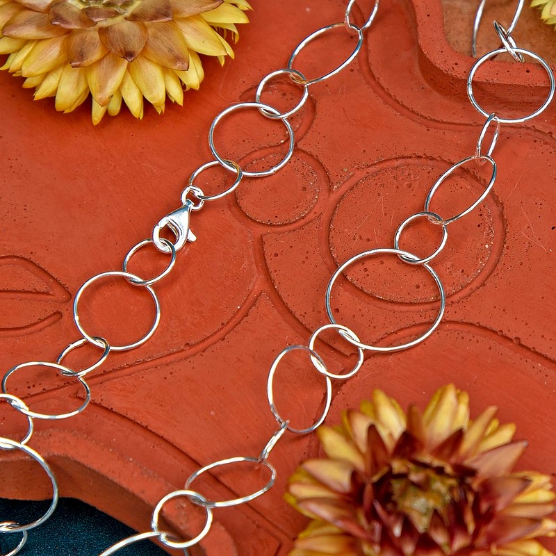 Tuscany Silver Multi Ring Necklace 46cm/18"