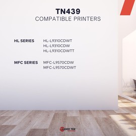 Laser Tek Services Compatible Extra High Yield Toner Cartridge Replacement for Brother TN-439 Works with Brother HLL8360CDW L8360CDWT, MFCL8900CDW Printers (Black, Cyan, Magenta, Yellow, 8 Pack)