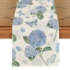 Artoid Mode Hydrangea Butterfly Summer Table Runner, Seasonal Spring Holiday