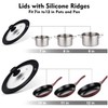 Ydeapi Universal Lids for Pots, Pans & Skillets - Fits
