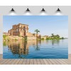 CHNYWORK 7ftx5ft Egypt Temple of Philae Backdrop Nile River Retro