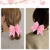 Valentine’s Day Cheer Hair Bow Ties for Women Love Heart