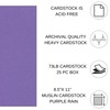 PA Paper Accents Textured Cardstock 8.5" x 11" Purple Rain,