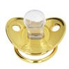 Stylish Gold Letter Infant Pacifier, Portable Silicone Alloy Pacifier with