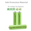XFULL 12 Packs AA Ni-MH 600mAh Rechargeable Batteries 1.2v Doulbe