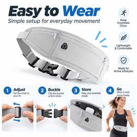 Running Waist Bag for Phone Carry – Lightweight Waterproof Nylon Belt Pouch for Gym Workouts and Daily Exercise