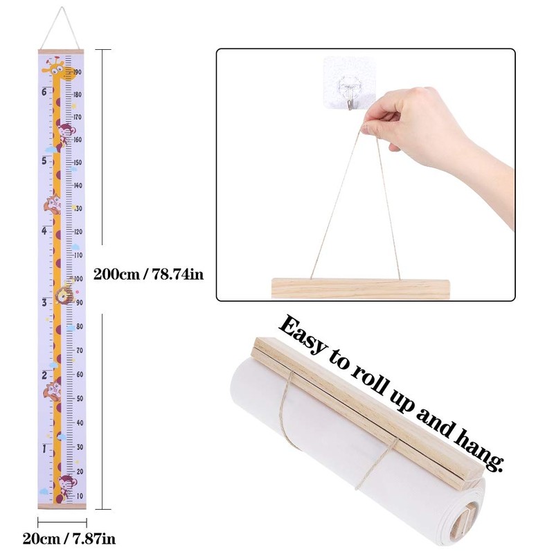 Taicanon Baby Height Growth Chart, Cute animal Pattern Growth Chart