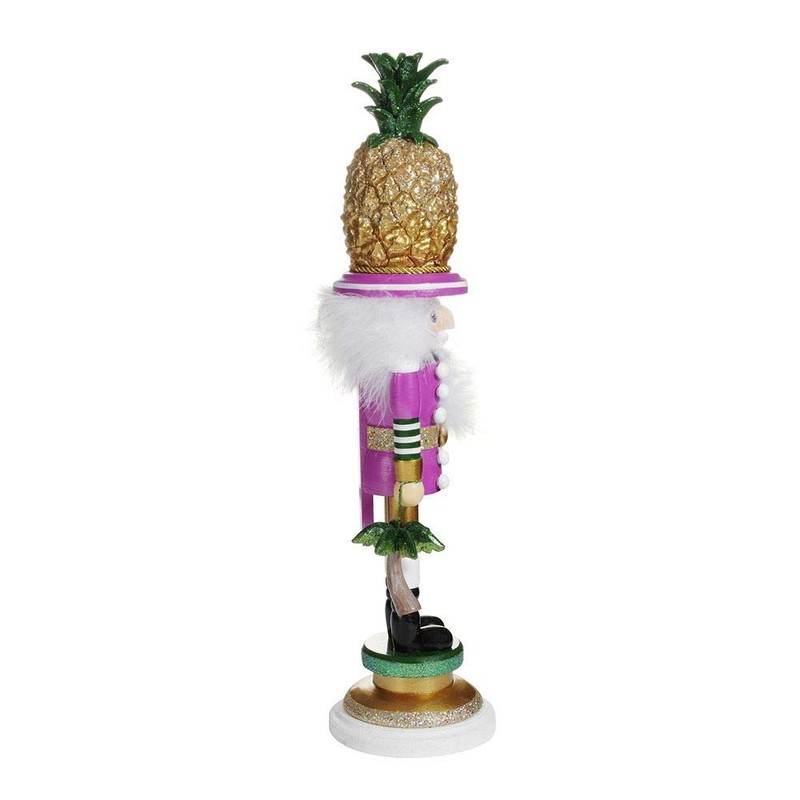Kurt S. Adler 19.5-Inch Hollywood Pineapple Hat Nutcracker, Multicolor