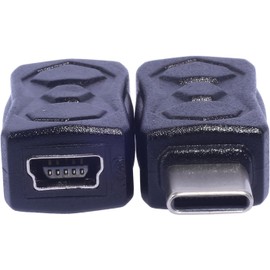 Blue Converter For Tablets Phones Mini USB Female To USB C Male Adapter Support Data Transfer 5V2A Charging Adapter Mini Usb Female To Type C Male Adapter For Smartphones Tablets Phones Adapters