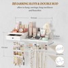 VINAEMO Jewelry Organizer Hanging Wall Mounted Jewelry Holder with Rustic