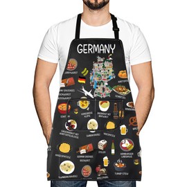 Germany Country Map Europe Cuisine Lover Kitchen Apron Mom Dad BFF German Food Cooking Travel Apron (Germany)