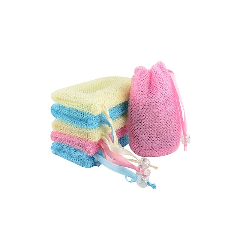 Linkidea 6 bolsas de jabón de malla exfoliante