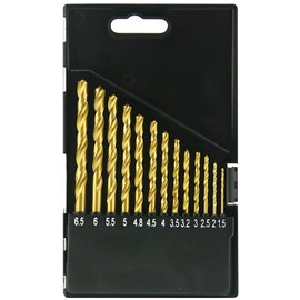 NORTOOLS HSS Metal Drill Bit Set with Storage Box for Plastic Tools 13 Pieces 1.5-6.5 x 0.5 mm + 3.2/4.8 mm