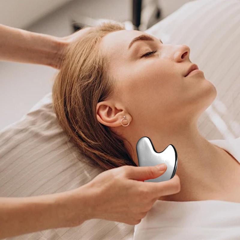 MUNSKT Stainless Steel Gua Sha Massage Tool, Facial Massage Tool,