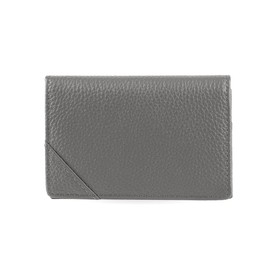 Liz Days Business Card Holder, Women's, Genuine Leather, Large Capacity, Brand, Business Card Case, Men's, Divider, Thin, Dark gray × black