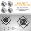4Pcs Durable Metal Switch Control Stove Adaptors Knobs, 6mm Silver