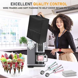 Dust Cover for Ice Cream and Soft Serving Machine, Made of Heat-Resistant, Waterproof and Dustproof 600D Nylon Material, Compatible with Ninja NC701 CREAMi Swirl Soft Serving Machine.