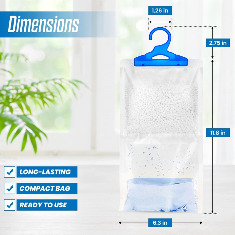 x14 Disposable Wardrobe Dehumidifier Hanging Bags - Specially Designed to