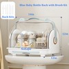 Nollapo Transparent Baby Bottle Drying Rack with Double Lid and
