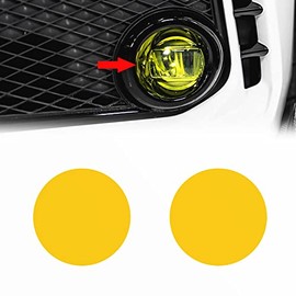 ReplaceMyParts Precut Fog Light Vinyl Overlay Protection Cover Tint Film Wrap Kit Sticker Compatible with Honda Civic Hatchback Type R FK8 2016-2021 Foglight (Updated Version), Yellow