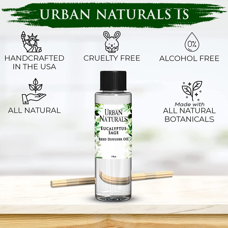 Urban Naturals Eucalyptus & Sage Oil Reed Diffuser Refill |