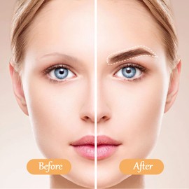 MWOOT 4D Hair-like Eyebrow Tattoo Stickers, 6 Sheets Waterproof Eyebrow Transfer Stickers, Shaping Brow Tattoo False Eyebrows for Women (Brown, 08)