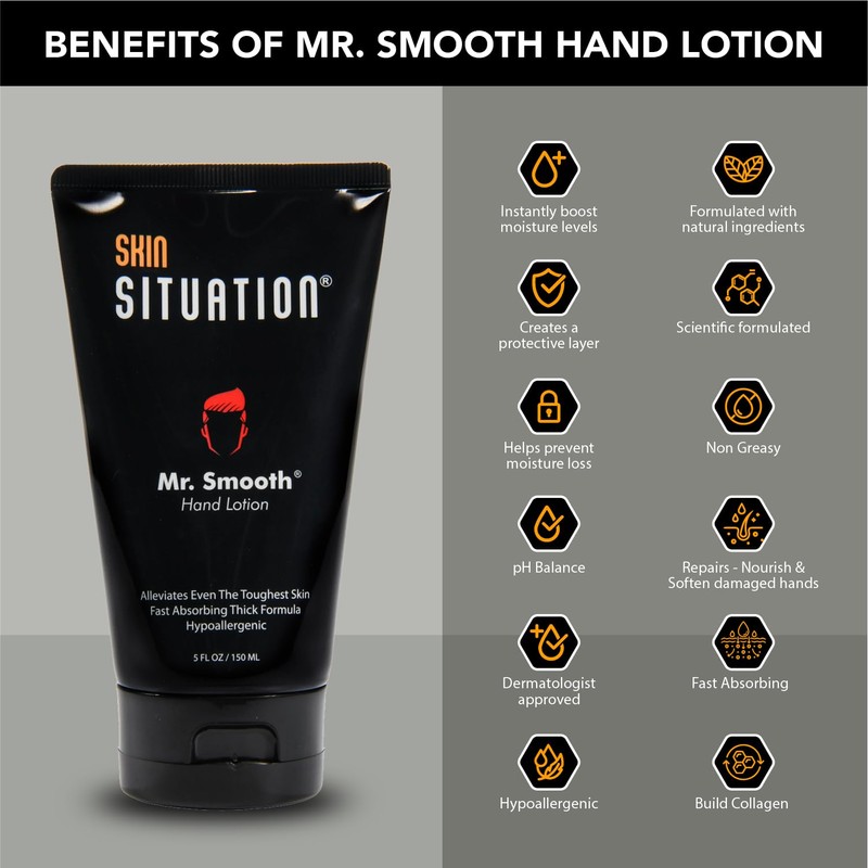 Mr. Smooth Hand Lotion for Dry Skin Relief