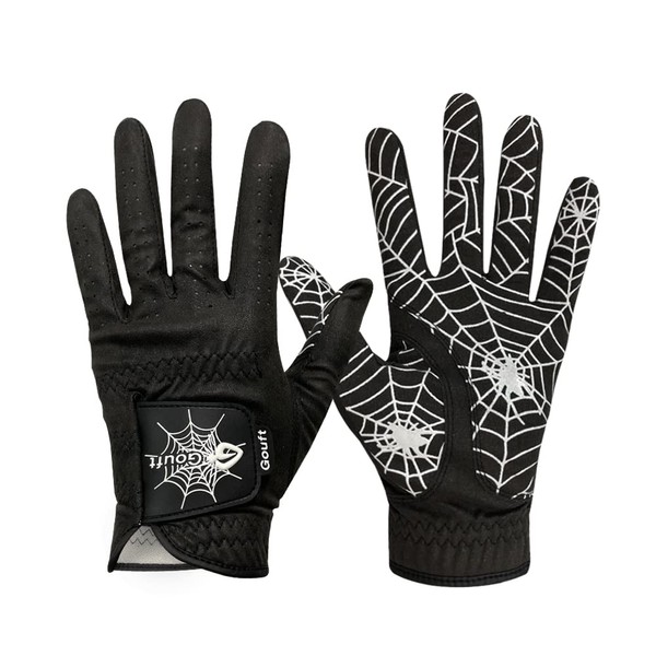 GOuft Spiderweb-Design Golf Glove Black Edition (for Men & Women)