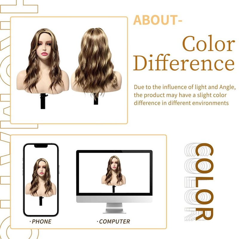 XFSRG Hair Topper für Frauen Synthetische Lange Gewellt Haarverlängerung Leichtes