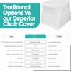 Ruched Swag Back Chair Cover White 160GSM Spandex Polyester, Stretchable