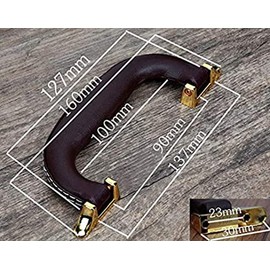 CynKen 1 Pieces PU Leather Handle for Guitar Musical Box Handbags Gift Boxes Wine Boxes Luggage Toolbox Trolley Instrument Case Red Silver