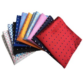 samrt sisi Men's Suit Pocket Handkerchiefs,Square Dots Handkerchiefs for Men