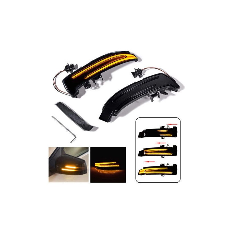 dreamrefit 2PCS Sequential LED Side Mirror Lamp Turn Signal Light