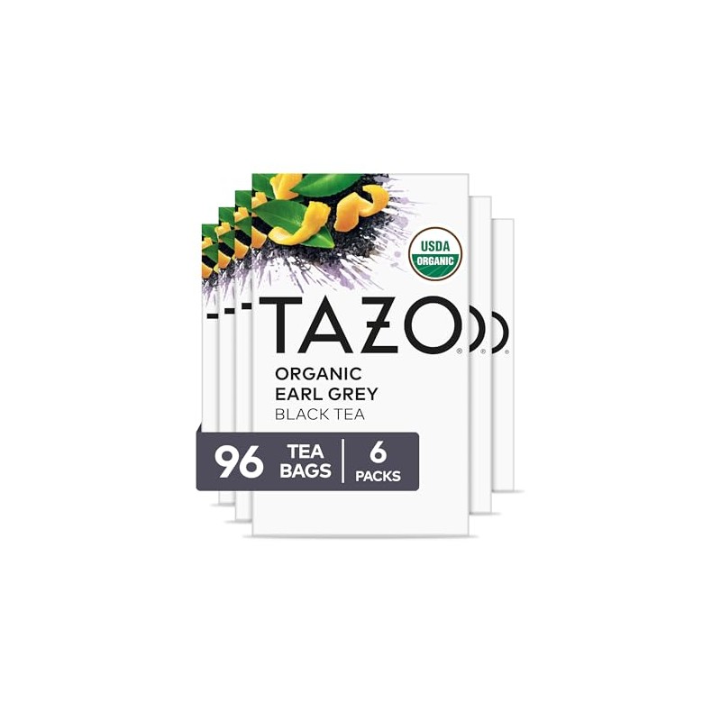 TAZO Organic Earl Grey Black Tea Bags with Bergamot Flavor