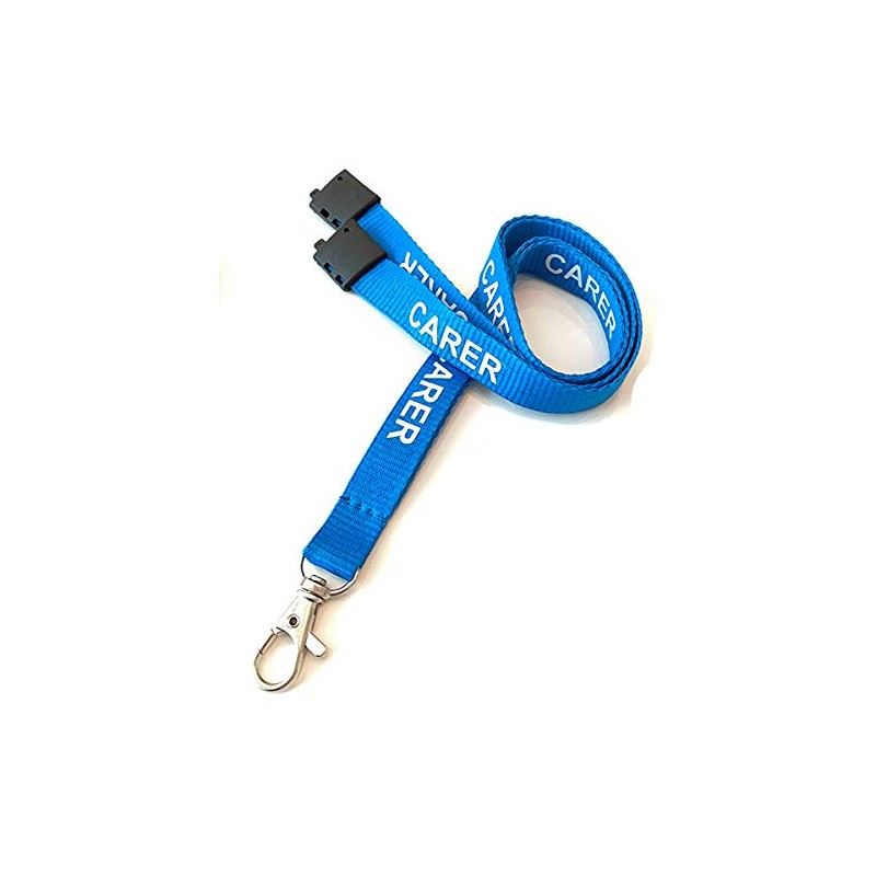PCL Media ltd® Carer Printed Lanyards With Safety Breakaway Clip