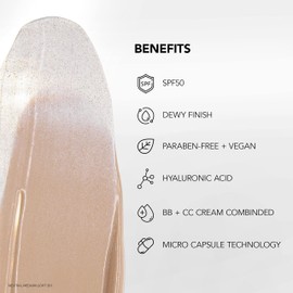 Cle Cosmetics CCC Cream Foundation, Color Control and Change Cream That's a BB and CC Cream Hybrid, Multi-purpose Beauty Primer and Facial Foundation, 1 fl oz SPF 30 (Olive Medium Deep 406)