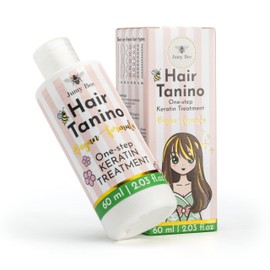 Jumy Bee Hair Straightening Keratin Treatment Tanino - Taninoplastia Hair Treatment - Smoothing,Hydrating,Repairing,Avocado & Protein Extreme Shine Effect - Formaldehyde Free - 2.03 Fl.oz(Tanino)